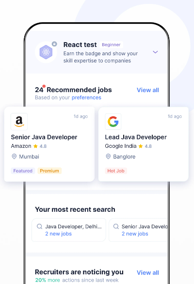 screenshot of Naukri RMS